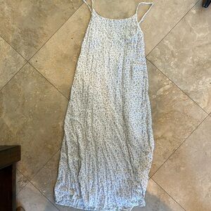 Worn once! Brandy Melville midi blue and white dress